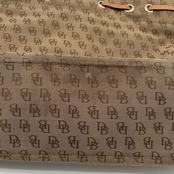 Vintage Dooney & Bourke Brown Tulip Tassel Tote Shoulder Bag - Picture 6 of 9